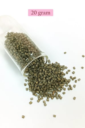 Kesme Cam Boncuk 2mm - 20 Gram - Mat Asker Yeşili -bnc317