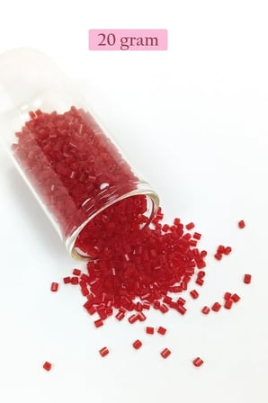 Kesme Cam Boncuk 2mm - 20 Gram - Bordo -bnc341