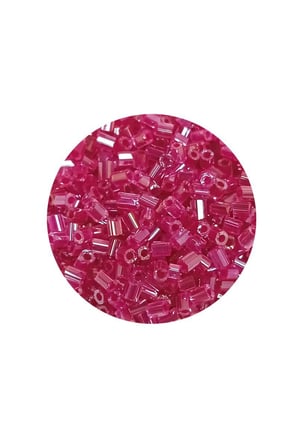 Kesme Cam Boncuk 2mm - 20 Gram - Şeffaf Koyu Pembe -bnc346