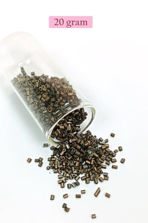 Kesme Cam Boncuk 2mm - 20 Gram - Mat Kahverengi -bnc348