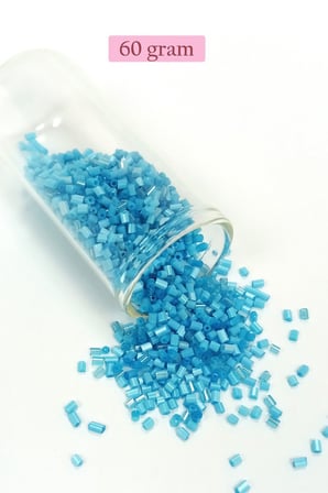 Kesme Cam Boncuk 2mm - 60 Gram - Mat Mavi - Bnc386