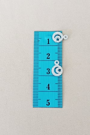 Oya Abiye Bileklik Kolye Pleksi Metalik Plastik Pul Gümüş Renk 8 Gram 100 Adet - Bnc516