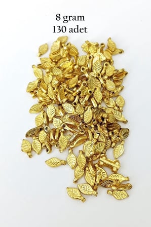 Oya Abiye Bileklik Kolye Pleksi Metalik Plastik Pul Altın Renk 8 Gram 130 Adet - Bnc475