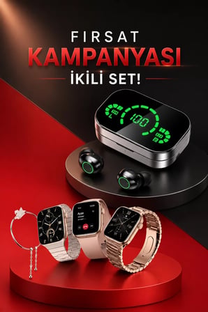 Yeni Nesil Kaliteli Akıllı Saat Ve Kablosuz Bluetooth Kulaklık Yüksek Ses Kaliteli Yeni Nesil Diğer 