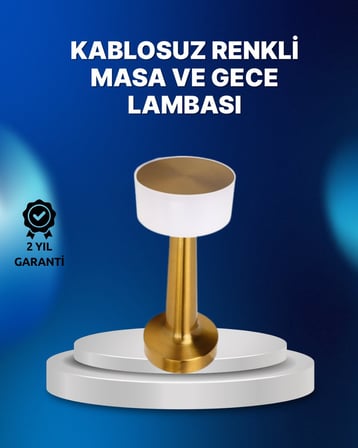 Kablosuz Dokunmatik Masa Lambası Şık Modern Metal Gövde Usb Şarjlı Diğer