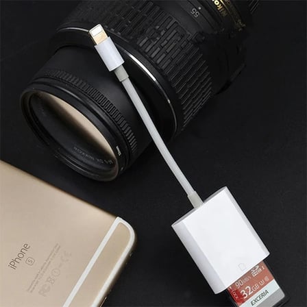 İPhone/İPad Lightning To SD Kart Hafıza Kart Adaptörü NK105-(5775)