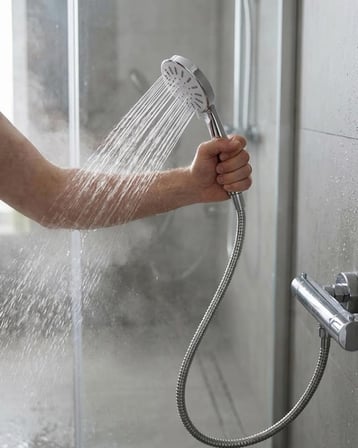 Spiral Hortumlu 4 Kademeli El Duşu Başlığı Banyo Duş Seti