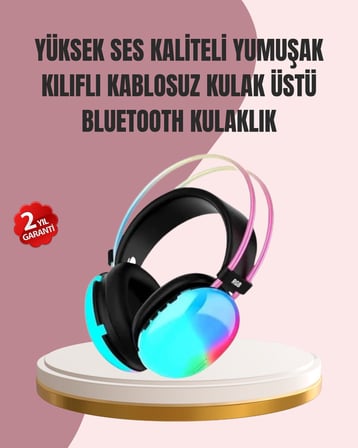 Düşük Gecikmeli Bluetooth 5.3 Kulaklık – RGB Işıklı