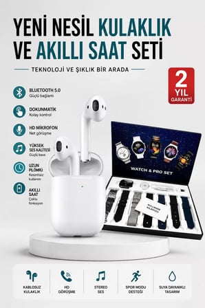 2025 Model Akıllı Saat Ve 2.nesil Tws Bluetooth Kulaklık Yüksek Ses Kaliteli Diğer Diğer