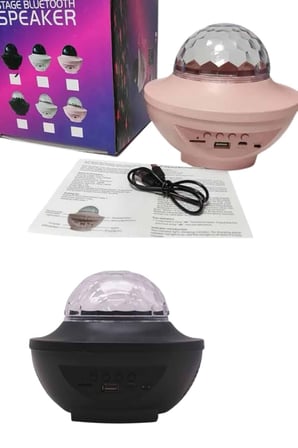 Dönen Işıklı Disko Topu Projektör Müzik Çalarlı Disco Speaker Diğer