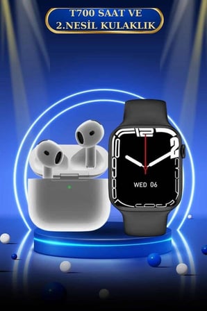 3.nesil Tws Bluetooth Kulaklık Ve Dokunmatik Ekran Akıllı Saat Sesli Görüşme Diğer Diğer