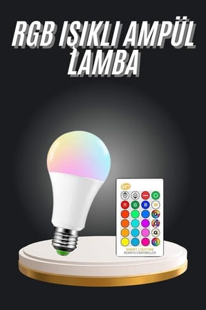 Ambiyans Aydınlatma Rgb Led Lamba Kumandalı Renk Değiştirebilen Diğer