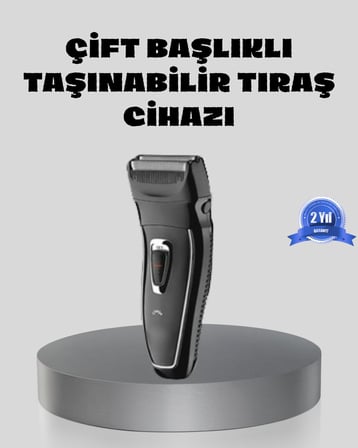 Erkek Tıraş Makinesi Kablosuz Kuru Tıraş Folyo Başlık Yıkanabilir Gövde