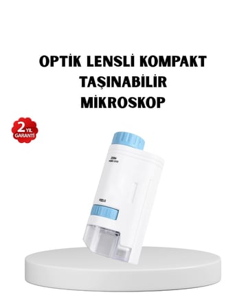 LED Işıklı Mikroskop 80X–200X Zoom Eğitici Bilim Seti ve Taşınabilir