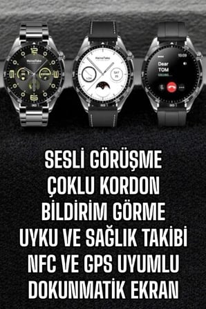 Akıllı Saat Titreşimli Amoled Ekran Uyku Ve Sağlık Takibi Sesli Görüşme Diğer Diğer