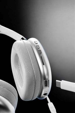 P9 Air Max Kablosuz 5.0 Mikrofonlu Bluetooth Kulaklık Beyaz Yüksek Ses Kaliteli