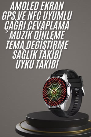 Akıllı Saat 1.5 Inç Amoled Ekran Çift Kordonlu Gps Nfc Uyumlu Diğer Diğer