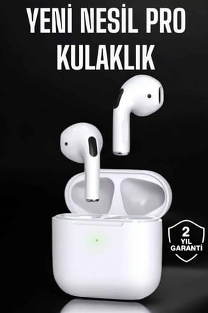 Beyaz Yeni Nesil Pro Bluetooth Kulaklık Yüksek Ses Kaliteli ANC Özelliği