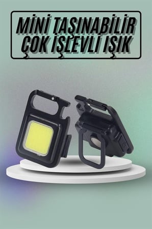 Mıknatıslı Parlak Led Işık 3 Fonksiyonlu Şarj edilebilir Ledli Mini Taşınabilir