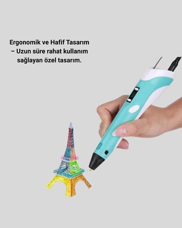 Üç Boyutlu 3D Yazıcı Kalem ABS ve PLA Uyumlu