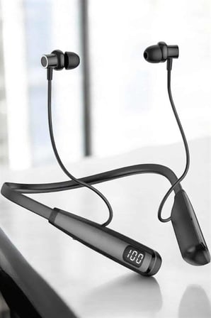Boyun Bantlı Bluetooth Kulaklık Yüksek Ses Kaliteli 100 Saat Kulaklık