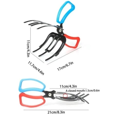 Ergonomik 3 Pençeli Balık Sabitleyici Maşa 11 cm