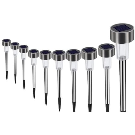 Şık Metal Gövdeli Solar Bahçe Lambası 10'lu Set