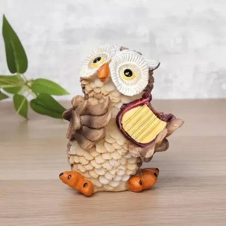 Sevimli Müzisyen Baykuş Biblo Seti 4'lü