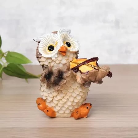 Sevimli Müzisyen Baykuş Biblo Seti 4'lü