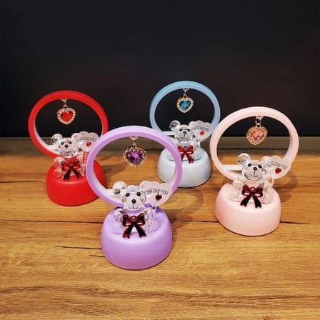 Sevimli Işıklı 13 cm Kalp Motifli Gece Lambası