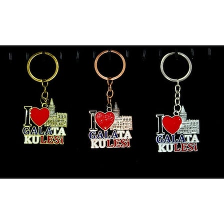Otantik Metal Galata Kulesi Anahtarlık 10 cm