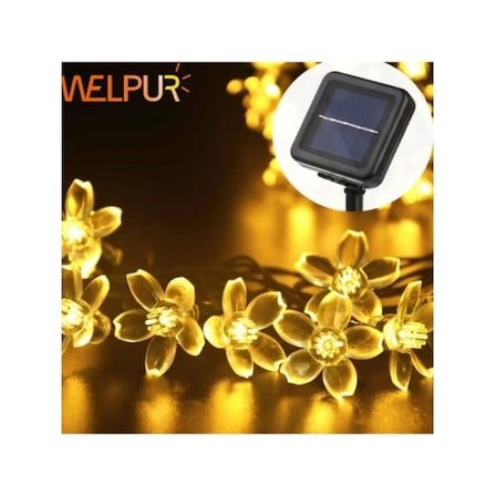 Çiçek Tasarımlı Solar 30 LED Bahçe