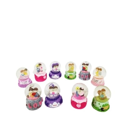 Sevgililer İçin Mini Boy Dekoratif Kar Küresi 7 cm