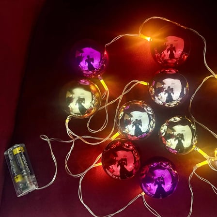 Parlak Top LED Işık Şeridi 2 Metre 10 Adet Pil Destekli