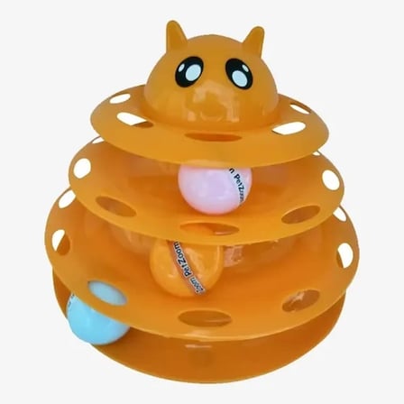 3 Katlı Kedi Oyuncağı ile Kedi Başlığı Eğlencesi