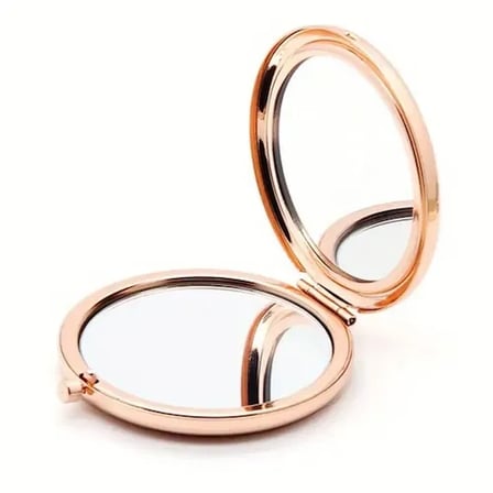 Şık Rose Renk Yuvarlak Cep 7 cm Kişiselleştirilebilir