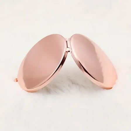 Şık Rose Renk Yuvarlak Cep 7 cm Kişiselleştirilebilir