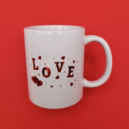 Şık Love Tasarım Kupa Bardak 8x10 cm Seramik