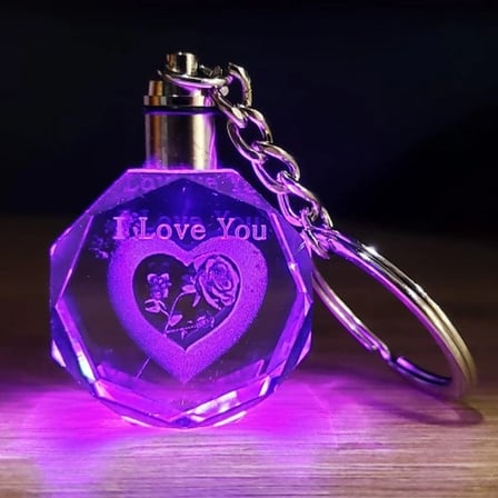 Romantik Renk Değiştiren Işıklı Anahtarlık 10 cm