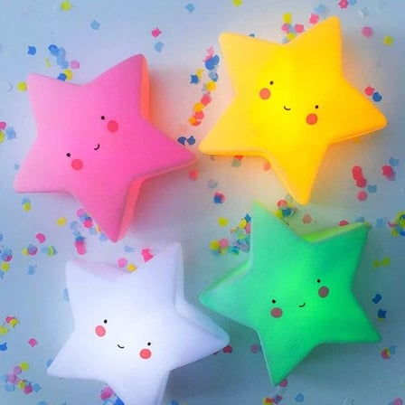 Eğlenceli Gülen Yıldız LED Masa Lambası 15 cm