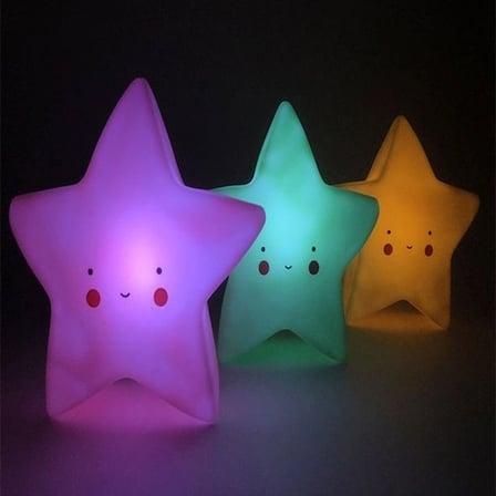 Eğlenceli Gülen Yıldız LED Masa Lambası 15 cm
