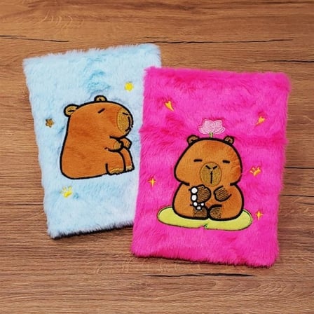 Şık Peluş Kapaklı Defter 21x15 cm 75 Sayfa