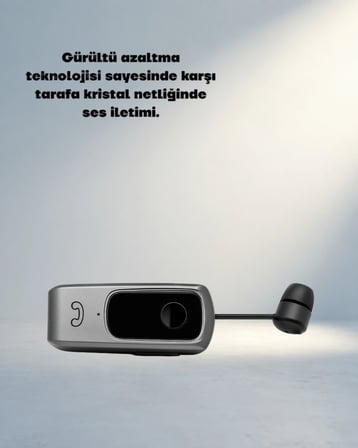 Kompakt Klipsli Bluetooth Kulaklık 10 Saat Konuşma Süresi