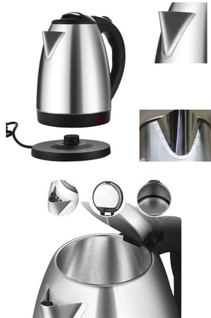 Zarif Tasarımlı Paslanmaz Çelik Elektrikli Kettle 1.8L