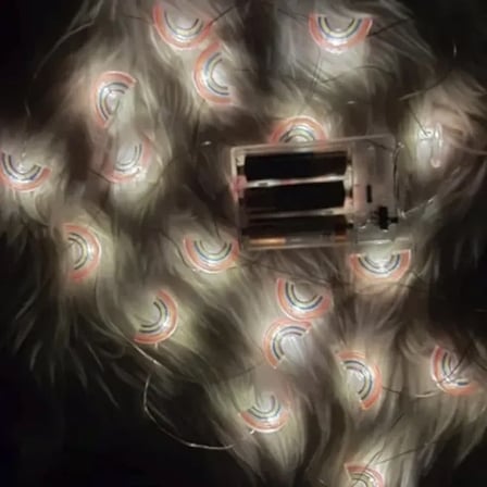 Dekoratif LED Işıklı Gökkuşağı İp 3 Metre Uzunluk