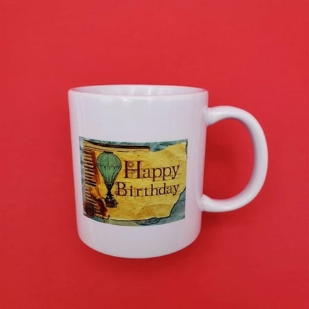 Şık Happy Birthday Kupa Bardak 8 cm x 10 cm Doğum Günü Hediyesi