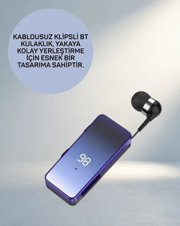 Kablosuz Yaka Klipsli Kulaklık - Eller Serbest Kullanım Konforu