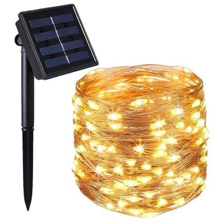 Güneş Enerjili Peri Led 20 Metre 200 Led Günışığı