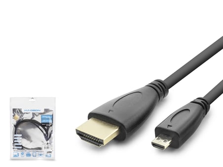 Siyah HDMI Mikro Kablo 1.5 Metre Aksiyon Kameraları İçin