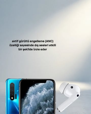 Kablosuz Bluetooth Kulaklık Type-C Hızlı Şarj ile Gürültü Engelleme